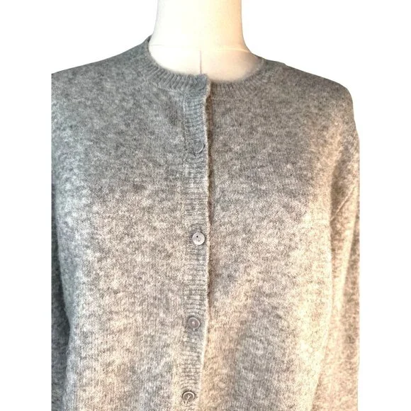 ZARA Gray Small  Button-Up Cardigan Sweater - Picture 8 of 13